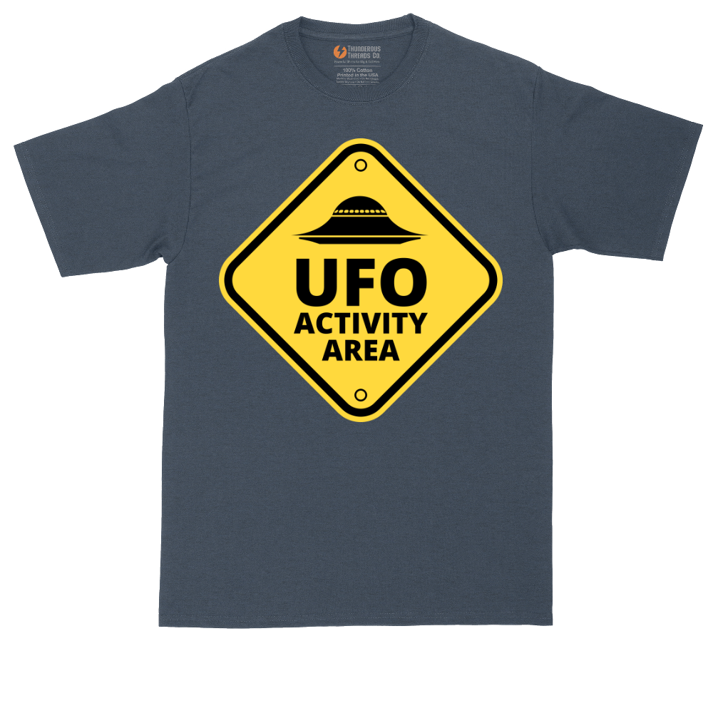 UFO Activity Area tall t-shirt for men in Heather Navy