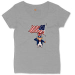 Uncle Sam Ladies Curvy Tee - Granite Heather