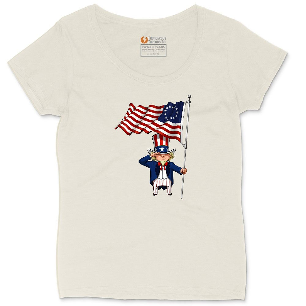 Uncle Sam Ladies Curvy Tee - Natural Heather