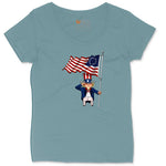 Uncle Sam Ladies Curvy Tee - Surf Blackout