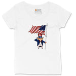 Uncle Sam Ladies Curvy Tee - White