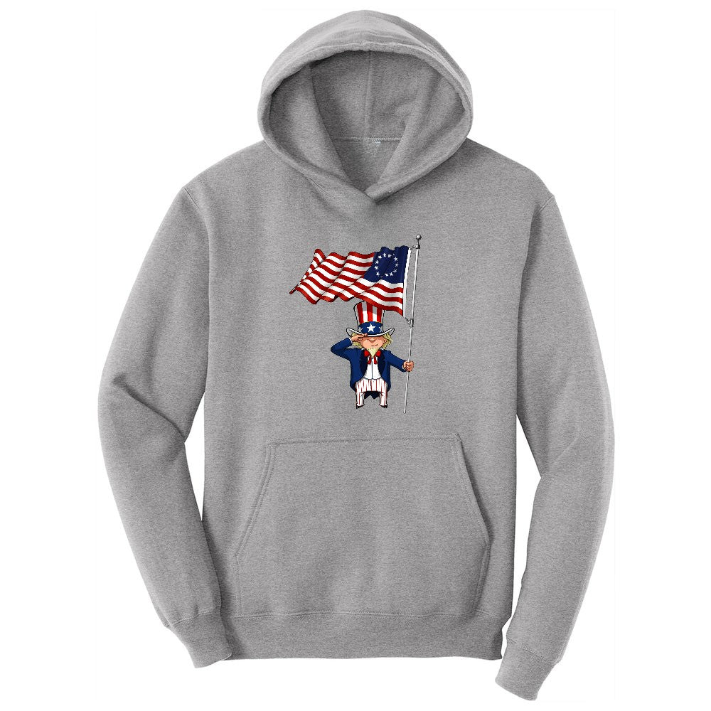 Uncle Sam Ladies Hoodie - Athletic Heather