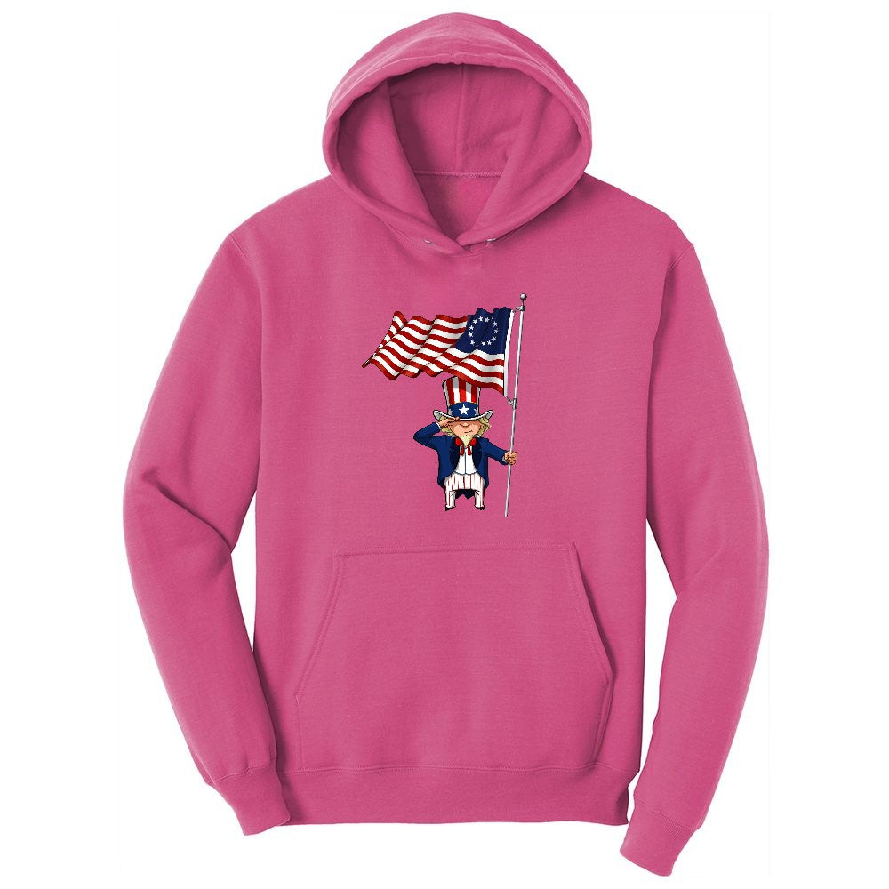 Uncle Sam Ladies Hoodie - Sangria