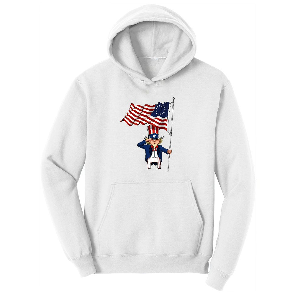 Uncle Sam Ladies Hoodie - White