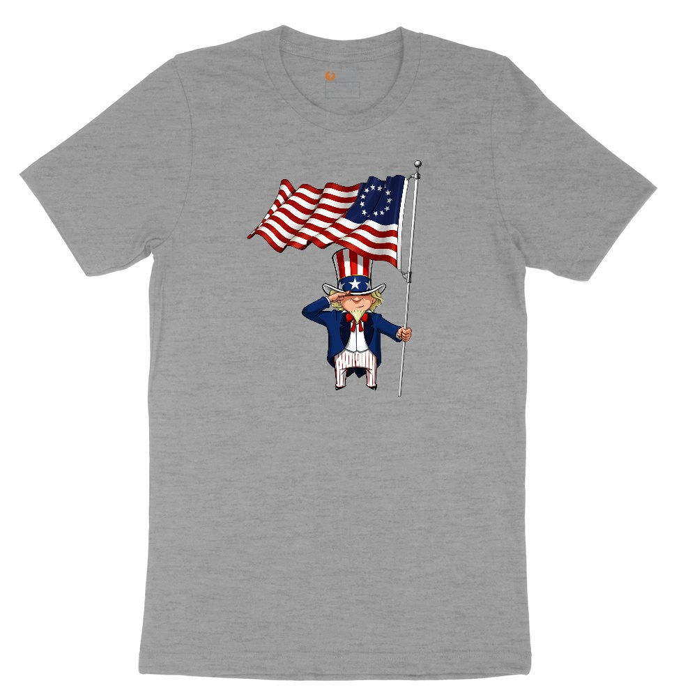 Uncle Sam Ladies Short Sleeve Tee - Granite Heather