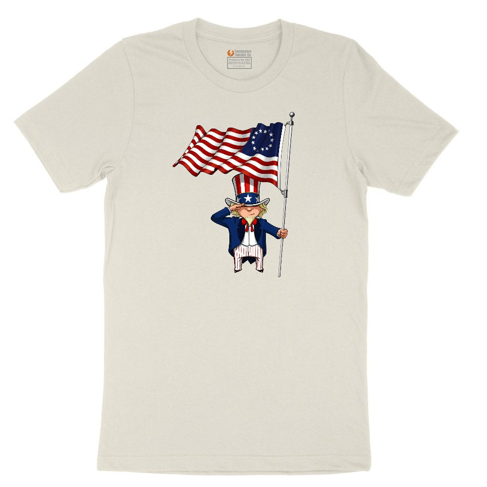 Uncle Sam Ladies Short Sleeve Tee - Natural Heather