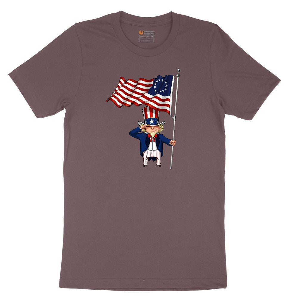 Uncle Sam Ladies Short Sleeve Tee - Sangria Blackout