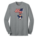 Uncle Sam Long Sleeve Tee - Athletic Grey