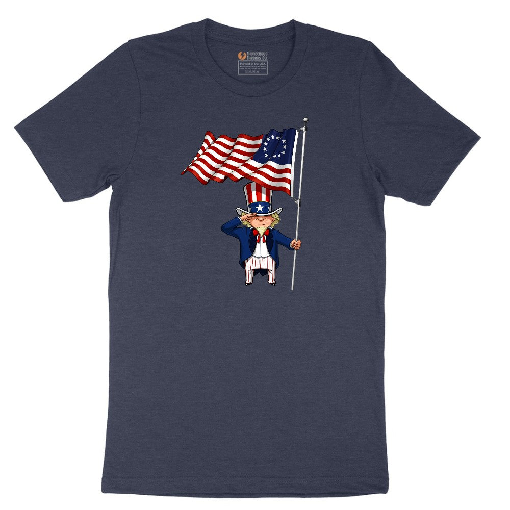 Uncle Sam Short Sleeve Tee - Heather Navy