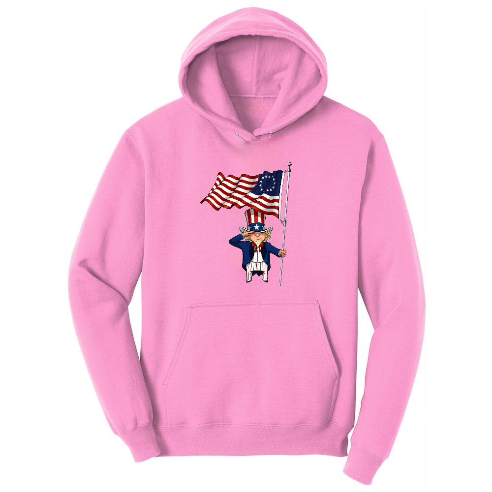 Uncle Sam Toddler Hoodie - Candy Pink