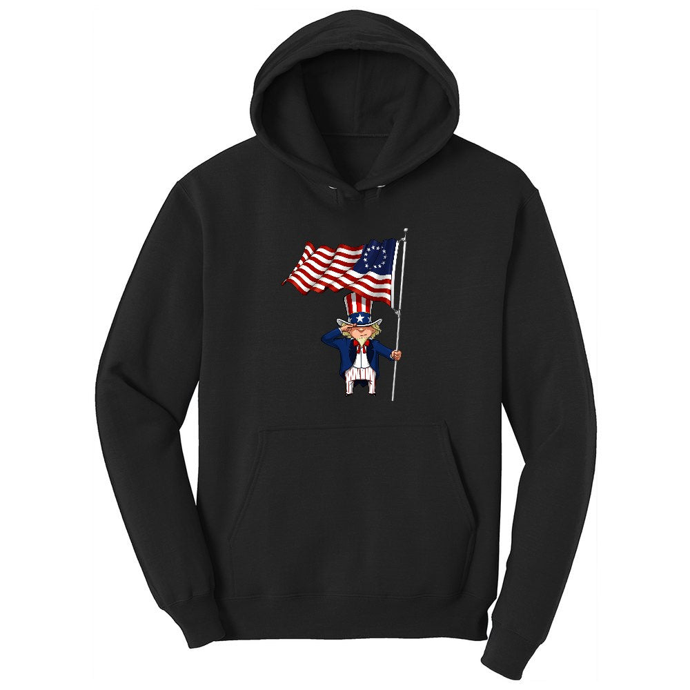 Uncle Sam Toddler Hoodie - Jet Black