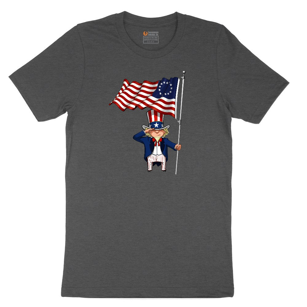 Uncle Sam Toddler Short Sleeve Tee - Dark Heather Grey