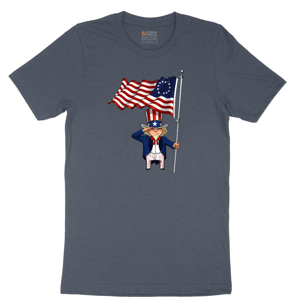 Uncle Sam Toddler Short Sleeve Tee - Heather Navy