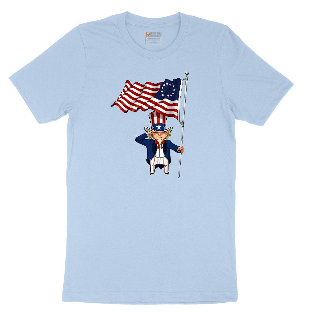 Uncle Sam Toddler Short Sleeve Tee - Light Blue