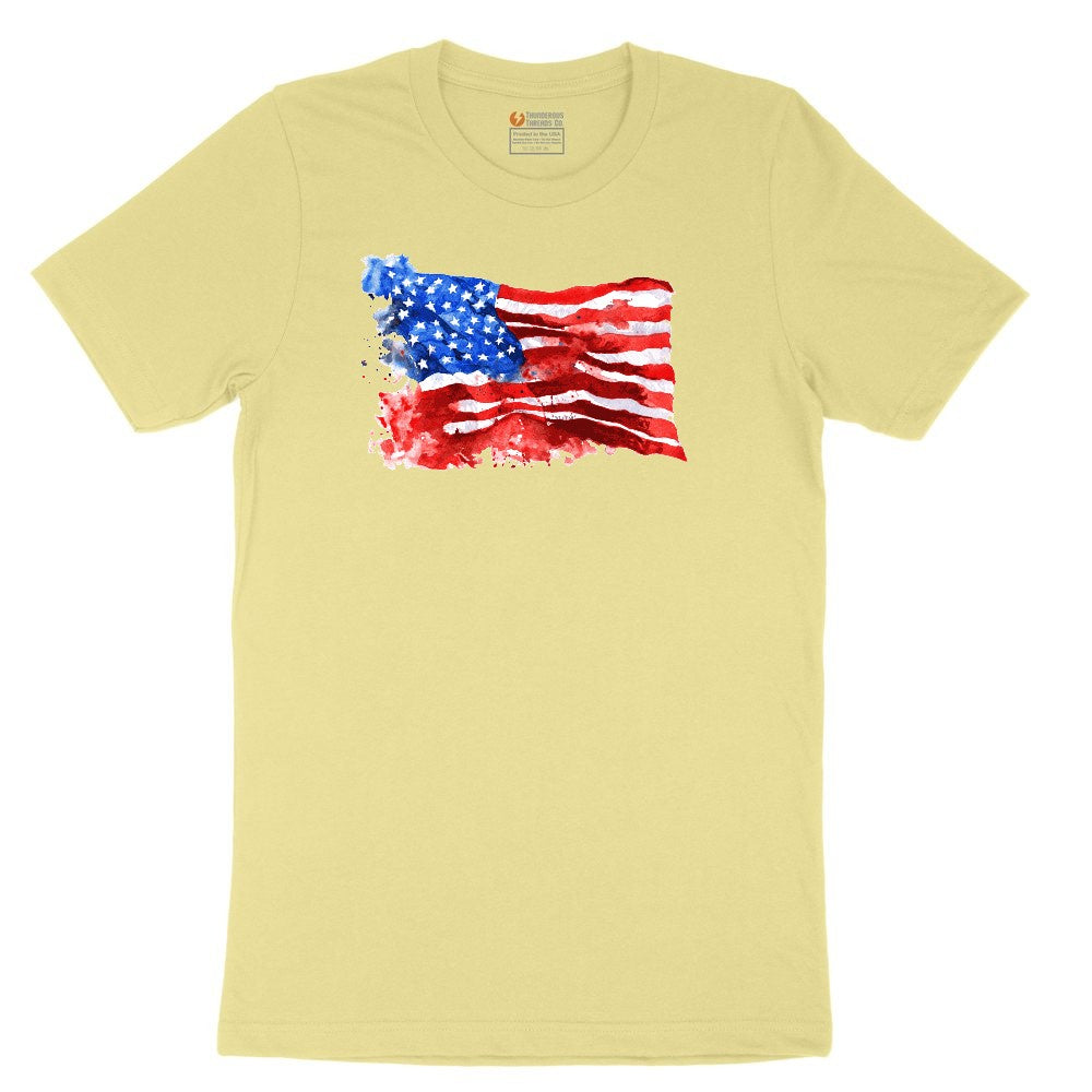 USA Flag Grunge Youth Short Sleeve Tee - Yellow