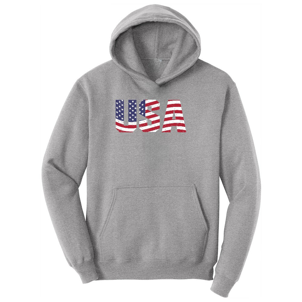 USA Ladies Hoodie - Athletic Heather