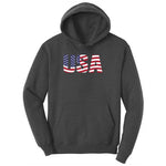 USA Ladies Hoodie - Dark Heather Grey