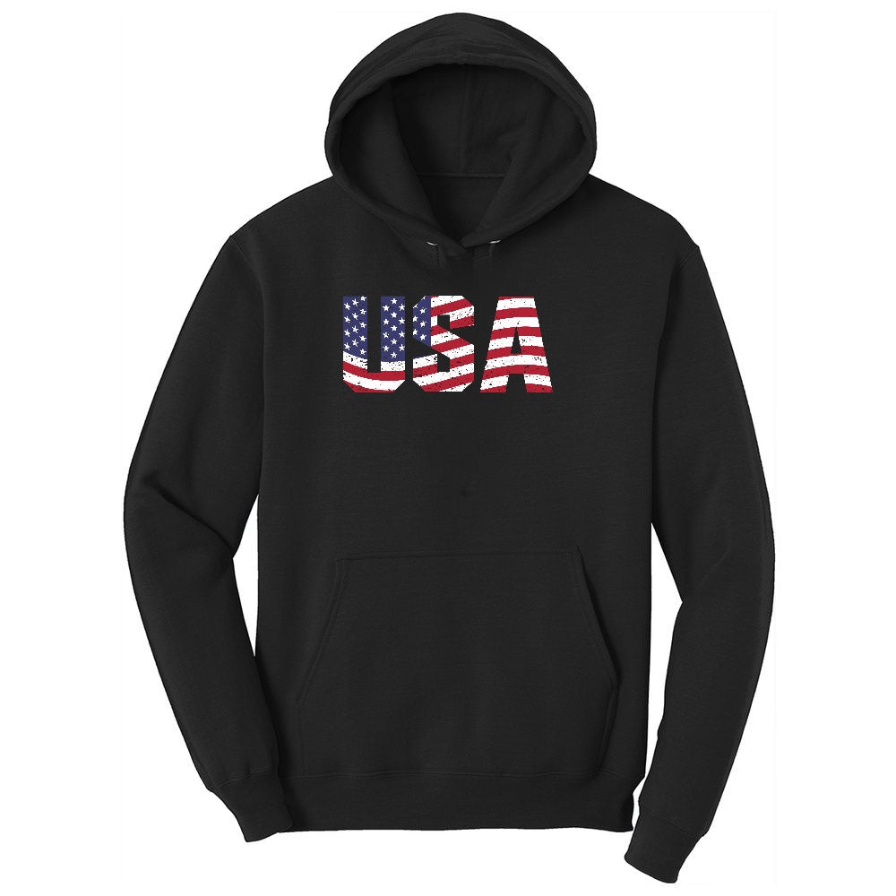 USA Ladies Hoodie - Jet Black