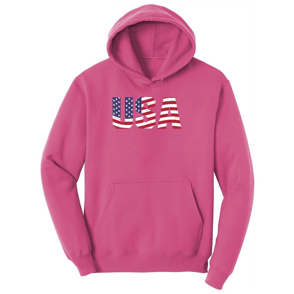USA Ladies Hoodie - Sangria