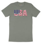 USA Ladies Short Sleeve Tee - Bamboo Blackout