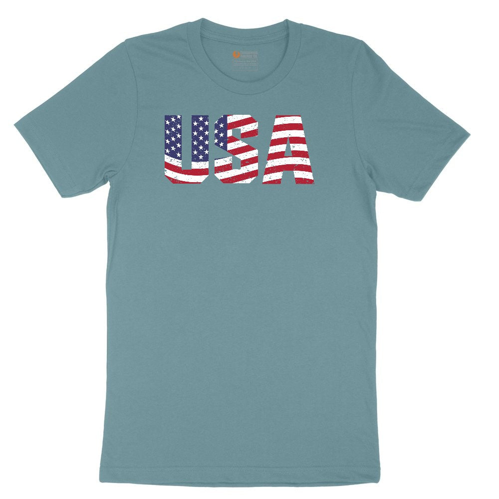 USA Ladies Short Sleeve Tee - Surf Blackout