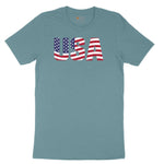 USA Ladies Short Sleeve Tee - Surf Blackout