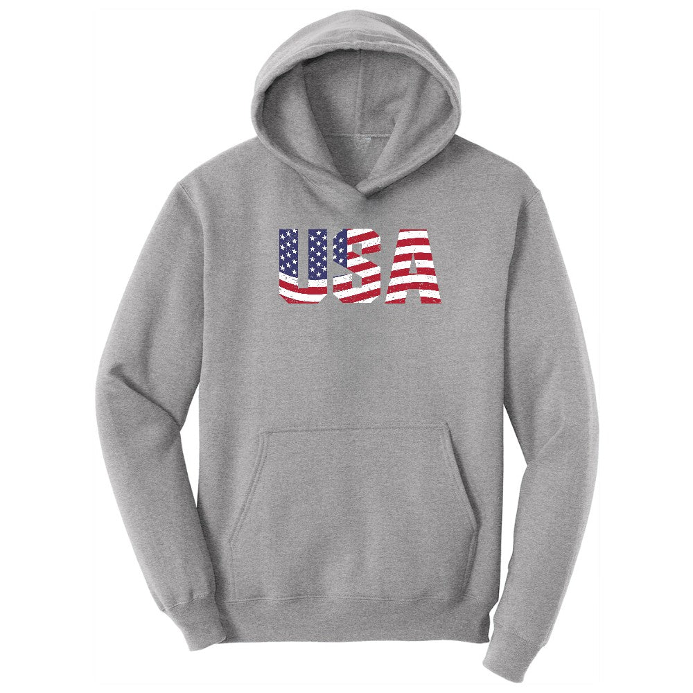 USA Hoodie - Athletic Heather