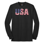 USA Long Sleeve Tee - Jet Black
