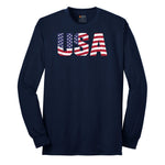 USA Long Sleeve Tee - Navy