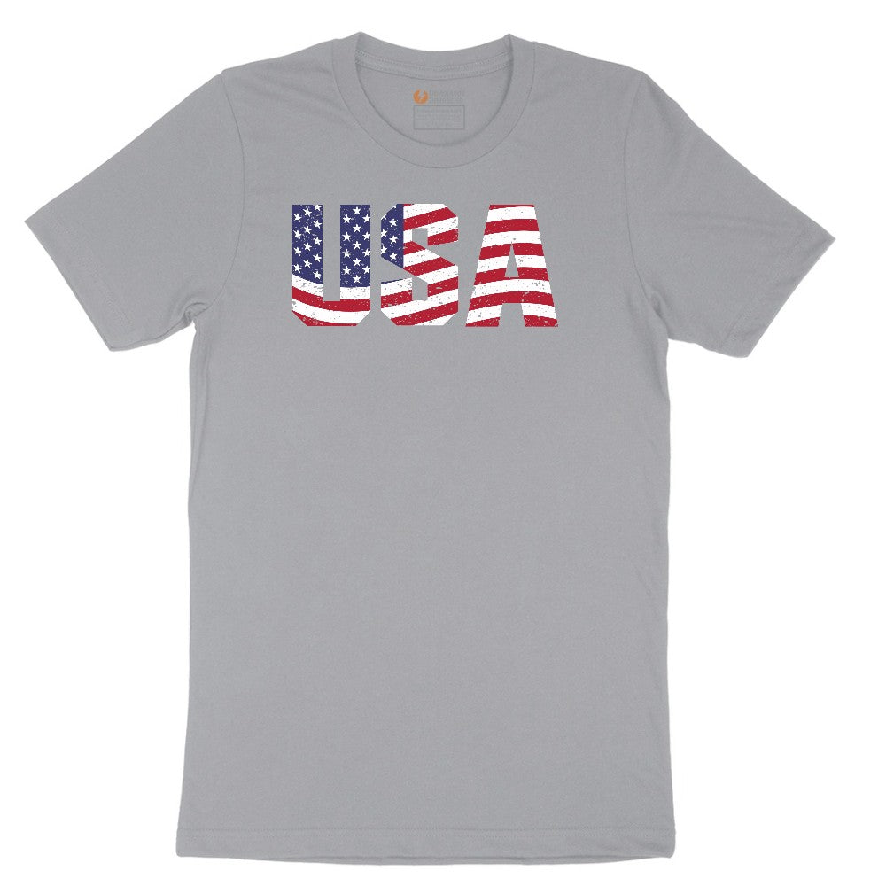 USA Short Sleeve Tee - Athletic Heather Grey