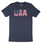 USA Short Sleeve Tee - Heather Navy