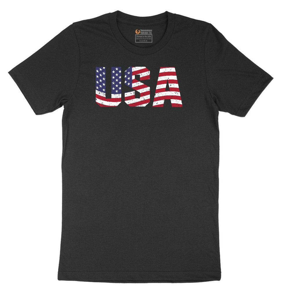USA Short Sleeve Tee - Jet Black