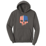 USA Skull Hoodie - Charcoal