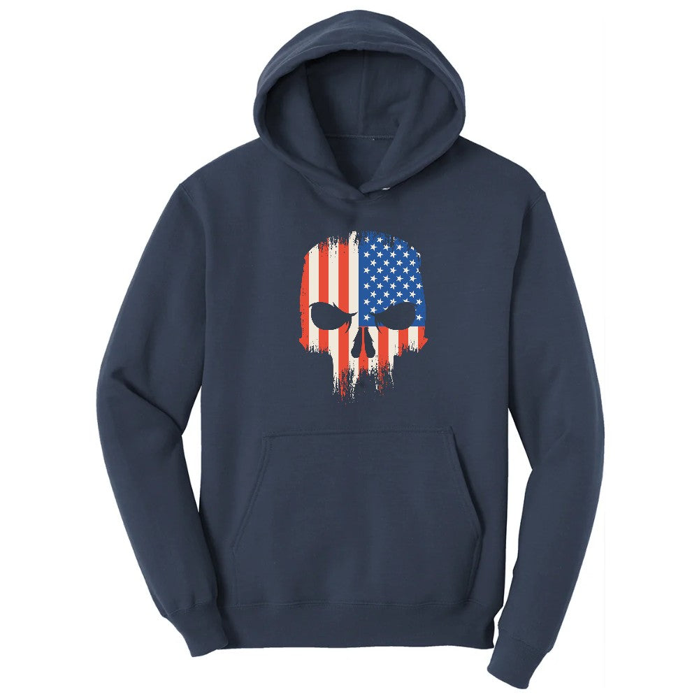 USA Skull Hoodie - Navy