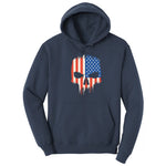 USA Skull Hoodie - Navy