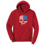 USA Skull Hoodie - Red