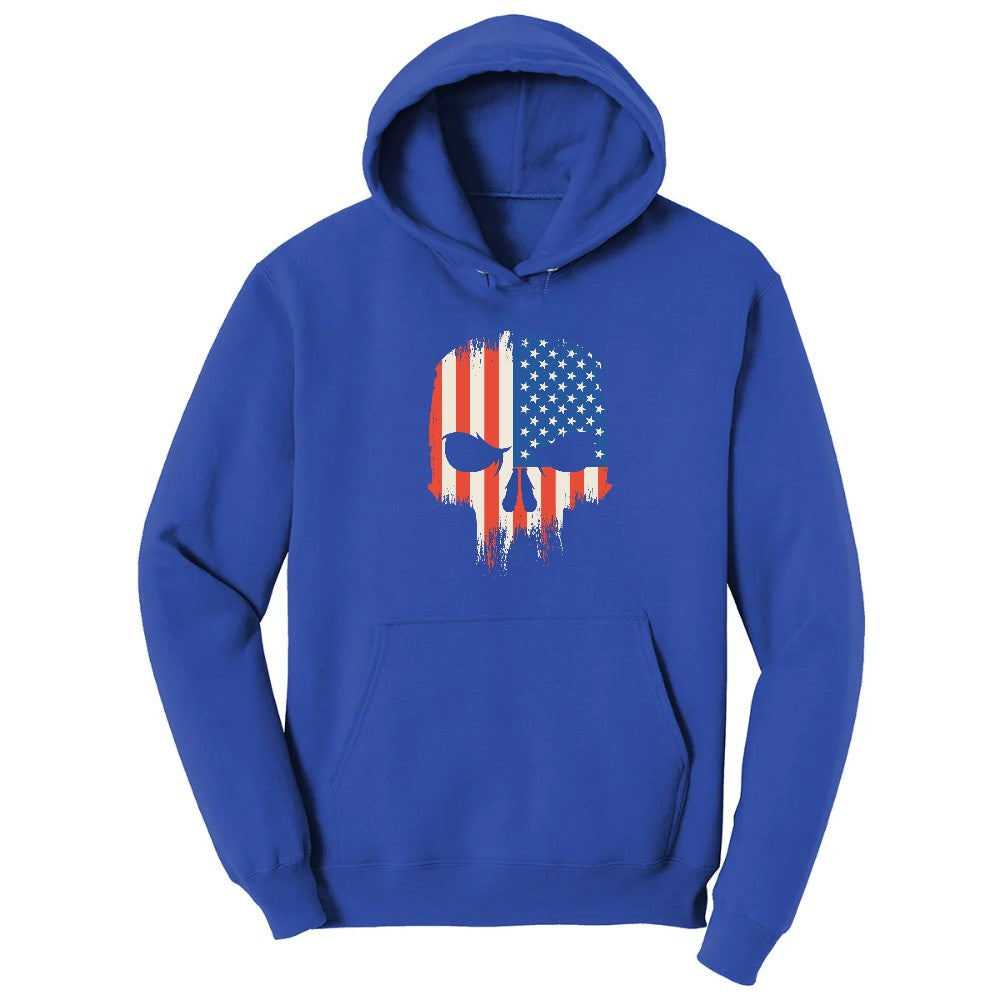 USA Skull Hoodie - True Royal