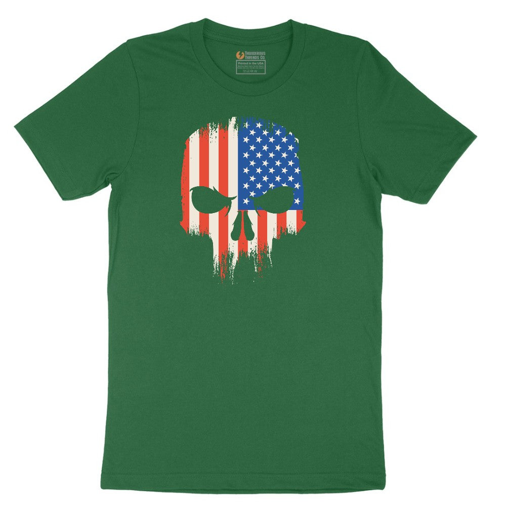 USA Skull Short Sleeve Tee - Athletic Kelly