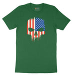 USA Skull Short Sleeve Tee - Athletic Kelly