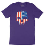 USA Skull Short Sleeve Tee - Team Purple