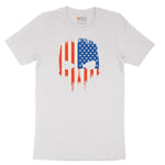 USA Skull Short Sleeve Tee - White