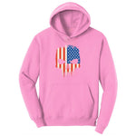 USA Skull Toddler Hoodie - Candy Pink