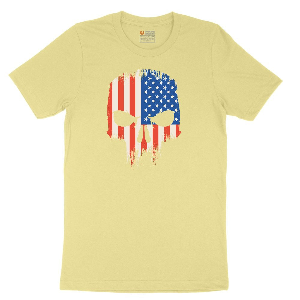 USA Skull Toddler Short Sleeve Tee - Yellow