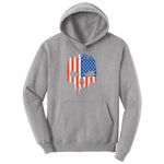 USA Skull Youth Hoodie - Athletic Heather