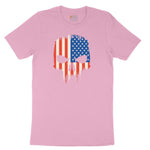 USA Skull Youth Short Sleeve Tee - Candy Pink