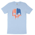 USA Skull Youth Short Sleeve Tee - Light Blue