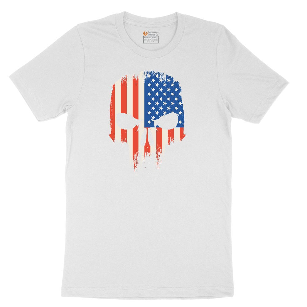USA Skull Youth Short Sleeve Tee - White