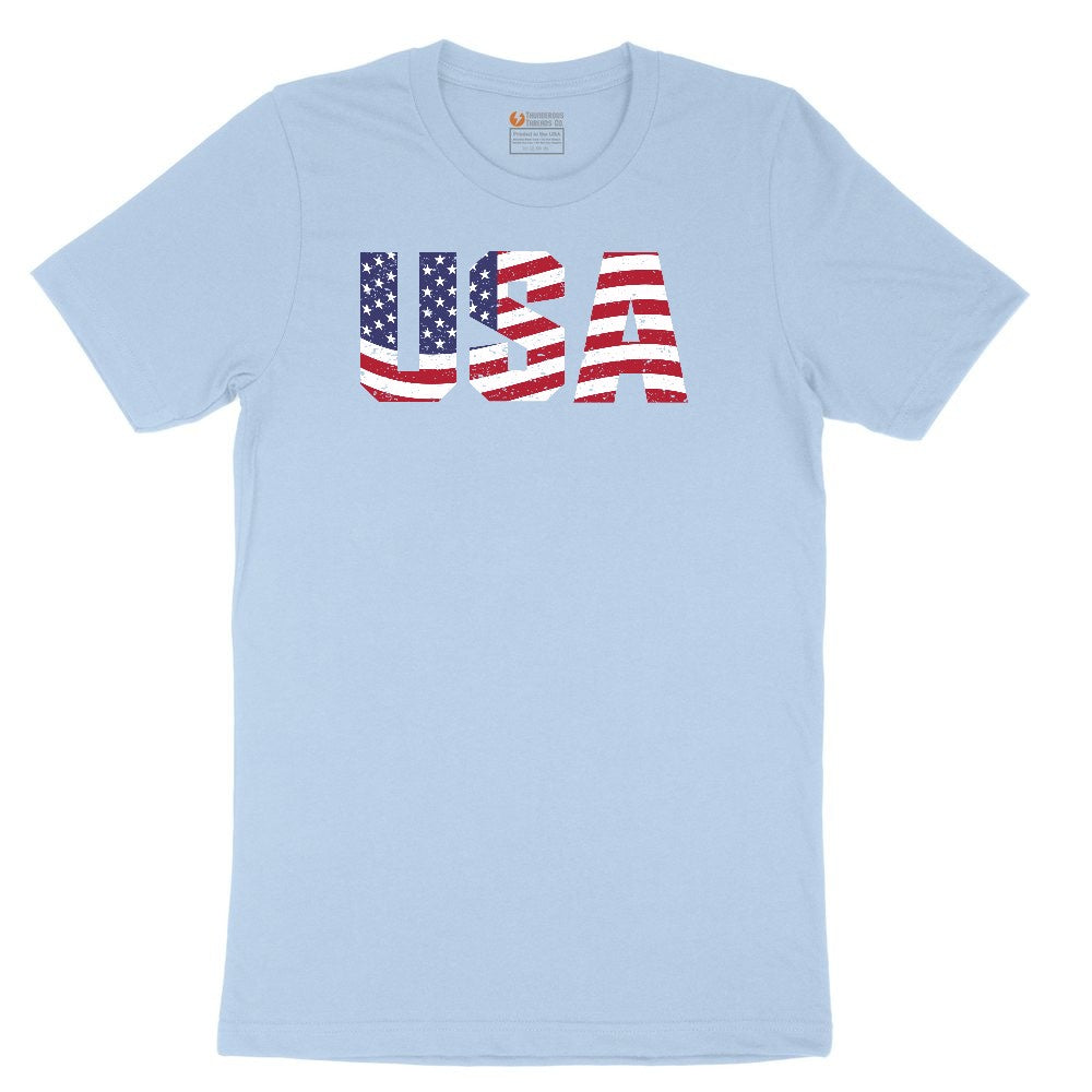 USA Toddler Short Sleeve Tee - Light Blue