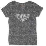Vodka May Not be the Answer but Its Worth a Shot Ladies Curvy Tee - Black Leopard