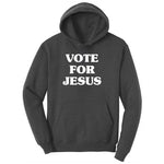 Vote for Jesus Ladies Hoodie - Dark Heather Grey